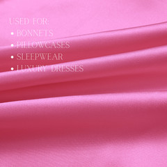 Pink 100% Pure Mulberry Silk Fabric by the Yard