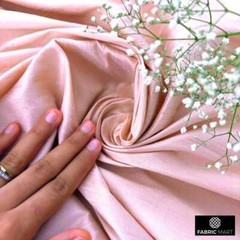Pastel Peach 100% Pure Silk Fabric By The Yard, 41 inches width Silk Fabric