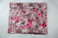 50s Pink Floral Rose Polished Cotton Fabric Remnant 42″Wx72″L 2yds Cottagecore
