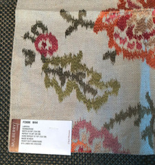 MULBERRY Larissa in Sienna/Rose 17 1/2 x 17 3/4″ Embroidered Floral Fabric