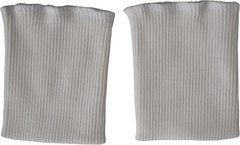1 Pair White Ribbed Knit Cuffs Replacement Jacket Sleeve Trim Sewing DIY