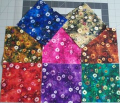 64 Wildflower Meadow Floral Fabric 5 inch Quilt Squares Charm pack