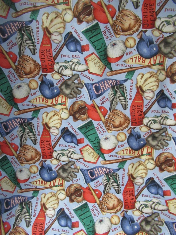 Daisy Kingdom By Leslie Beck VTG Springs Global US Baseball BLUE MULTI SBTYX44
