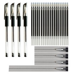4 Heat-Erasable Fabric Pen Barrels with 20 black 24 Count (Pack of 1),