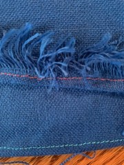 Vintage Royal Cobalt Blue 4.25 Yards Linen Fabric Polyester Cotton Costume 52”