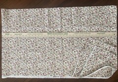 VTG Hoffman International “Tea Time” Small Pink Purple Floral On Tan Fabric 4 Yd