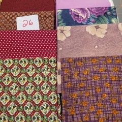 LOT OF 15 FAT QUARTERS COTTON FABRIC ASSTD COLORS & DESIGNS lot 26