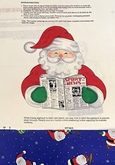 Sporty Santa Boxer Shorts Adult S M L Cut Sew Panel Complete For WHITE ELEPHANT