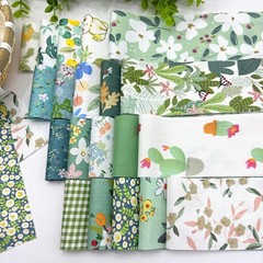 40 PCS 2.5×20 Inch Green Cotton Jelly Roll Fabric Strips Quilting #GR