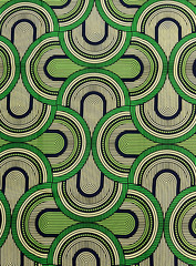 Polyester High Quality Design – Green Navy Yellow Cream Mint Black