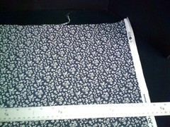 WASHED & IRONED White Floral on Dark Blue Fat Quarter 18″ X 22 ” Cotton Fabric