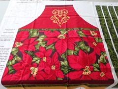 JOANN FABRICS Christmas Poinsettia Apron Cut & Sew Panel – 5 Available