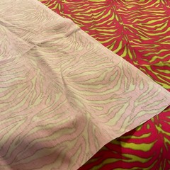 Vntg New Fabric “Crazy Zebra Pink & Misfits Green” #4780 Neon Pink/Lime Green