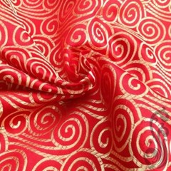 Chinese Cloud Printed Satin Silk Fabric Cloth Costume Cheongsam Upholstery DIY