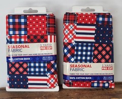 Lot of 4 Seasonal Fabric 100% Cotton Duck Precut 1 Yard 36″ x 44″ in Americana
