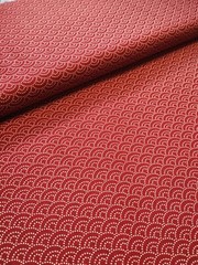 Rosso Onde Digitalmente Stampato Giapponesi Importato Tradizionale Imbottitura