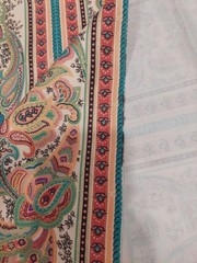 Paisley Stripe Darker Pastel Colors 1.5 Yards 45″ Wide Med Weight Upholstery