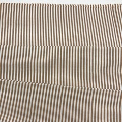 1/8″ Brown and White Striped Fabric, Summer Weight Polycotton 57″ W x 36″ L