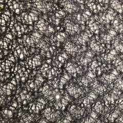Navy Blue Sequined Lace – So Gorgeous! Black Steel Sequins on Navy