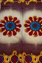African Fabric Ankara Hands Clock Watch Red Brown Gold Green Blue 108×45″