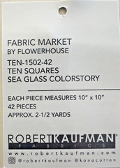 FABRIC MARKET SEA GLASS COLORSTORY LAYER CAKE BY ROBERT KAUFMAN 10X10 42PC