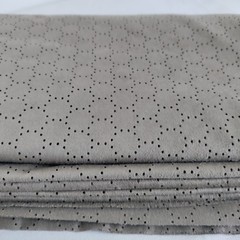 Faux Suede Geometric Circles Fabric 60×108 Taupe Mocha Brown 3 Yards