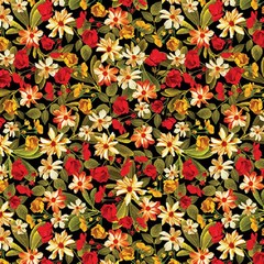 BENARTEX – Harvest Beauty By Kanvas Studio – Harvest Meadow – Black ,1/4 yard