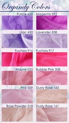 Dusty/Rose Crystal Sheer Organza Fabric By the Yard 161