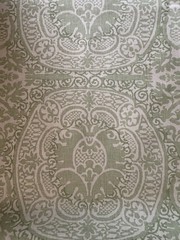 Quadrille Veneto Neutral Soft French Green Fabric 302200B-04 2 6/8 Yards