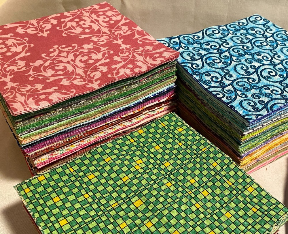 5 INCH QUILT SQUARES ~ PACK OF 50 SQUARES 100% Cotton Fabric (No Duplicates!)