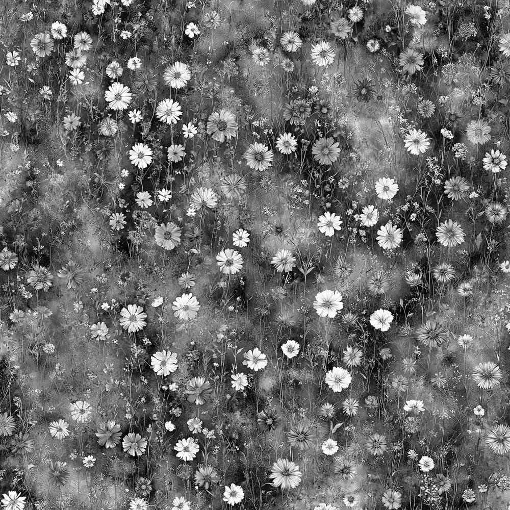 Yard ~ Wildflower Meadow Silver Mist Floral, $3.99 Ships ANY Amount Of Fabric