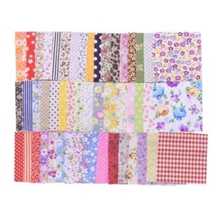 50pcs 10X10cm Assorted Floral Print Cloth Square Floral Sewing Fabric Patchwork