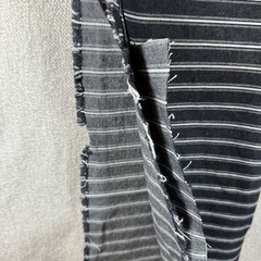 Black White Ticking Stripe Fabric Upholstery Craft Sewing Remnant 20×60