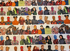 Avengers Marvel Comics famous characters cotton quilting fabric bhy x 44″ w wow