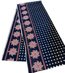 Pinwheel Dbl Border Red Blue Star Daisy Kingdom Patriotic Fabric 4y x60″ 250th