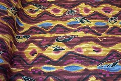NEW, Mwanza Leaf Print Fabric is made, in Japan, of 100% cotton and 44″ wide.