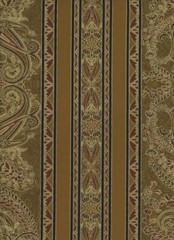 BTHY 18×43 Jinny Beyer Delhi Border Stripe RJR Fabrics 2015 Antique Gold Paisley