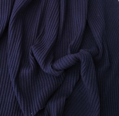 Cotton Spandex 4×4 Rib Knit Fabric by the Yard Navy 10/20