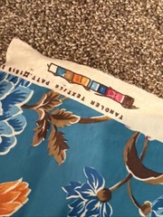 2.5 yds Flowers Pink Blue Fabric Vtg Tandler Textiles 64”