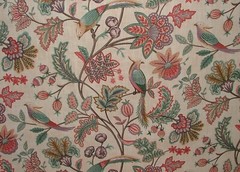 Curtain Upholstery Fabric Chanterelle Wineberry Ornate Bird Floral Cushion Blind