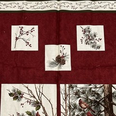Winter’s Song by Holly Taylor for Moda Fabric Panel #6590 Cardinals 43″x 24.5