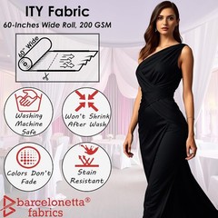 White ITY Jersey Fabric | 4-Way Stretch | 60″ Wide | 5 Yards