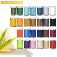 Selric 300Yards Extra Strong Bonded Nylon Thread for Leather Sewing, Silver H…