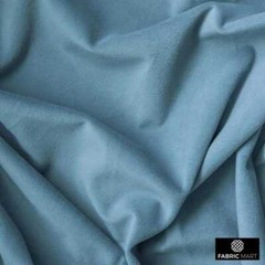 Dusky Blue Velvet Fabric by the Yard, 1 Yard Blue Velvet Fabric