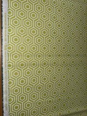 Emma & Mila Green Modern Geometric Hexagon Fabric – 100% Cotton ~ By The Yard