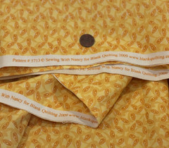 Blank Quilting *Yellow *Tonal Petals * 100% Cotton Remnant* 8″ x 21″ * OOP 2009*