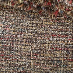 MCM Designtex? Upholstery Fabric Boucle Earthy Brown, Red, Blue 7.5 yds