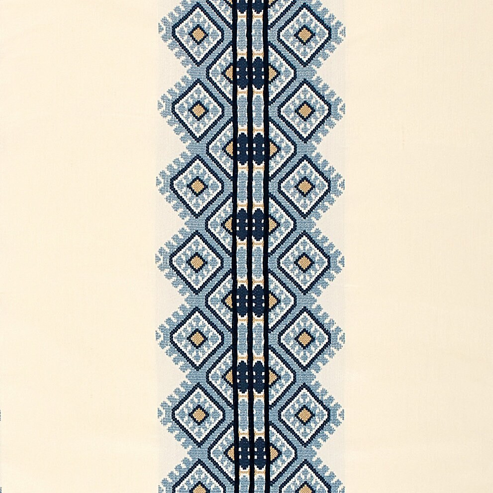 Ballard Designs, Corpetti Blue InsideOut Performance Fabric by the Yard
