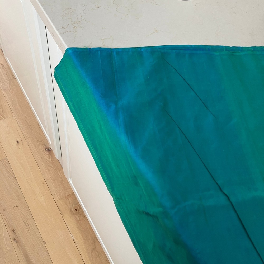 Iridescent Fabric Blue & Green with Yellowish Tint Single Piece 38” X 116”