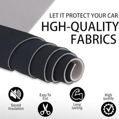 Kefly Mesh Headliner Fabric with Foam Backing, Auto 96″ L × 60″ W Black